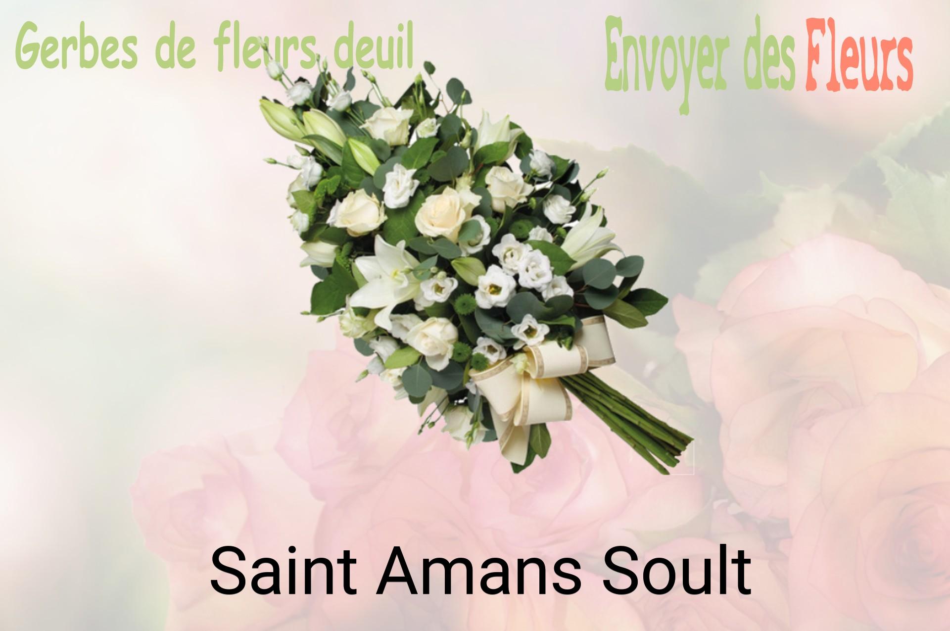 Gerbe de fleurs de deuil livrée à Saint-Amans-Soult